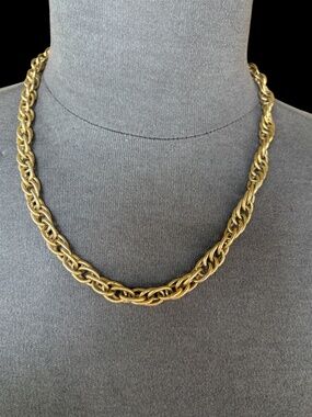 Vintage Givenchy 20” Statement Necklace with the double G logo fold over clasp
